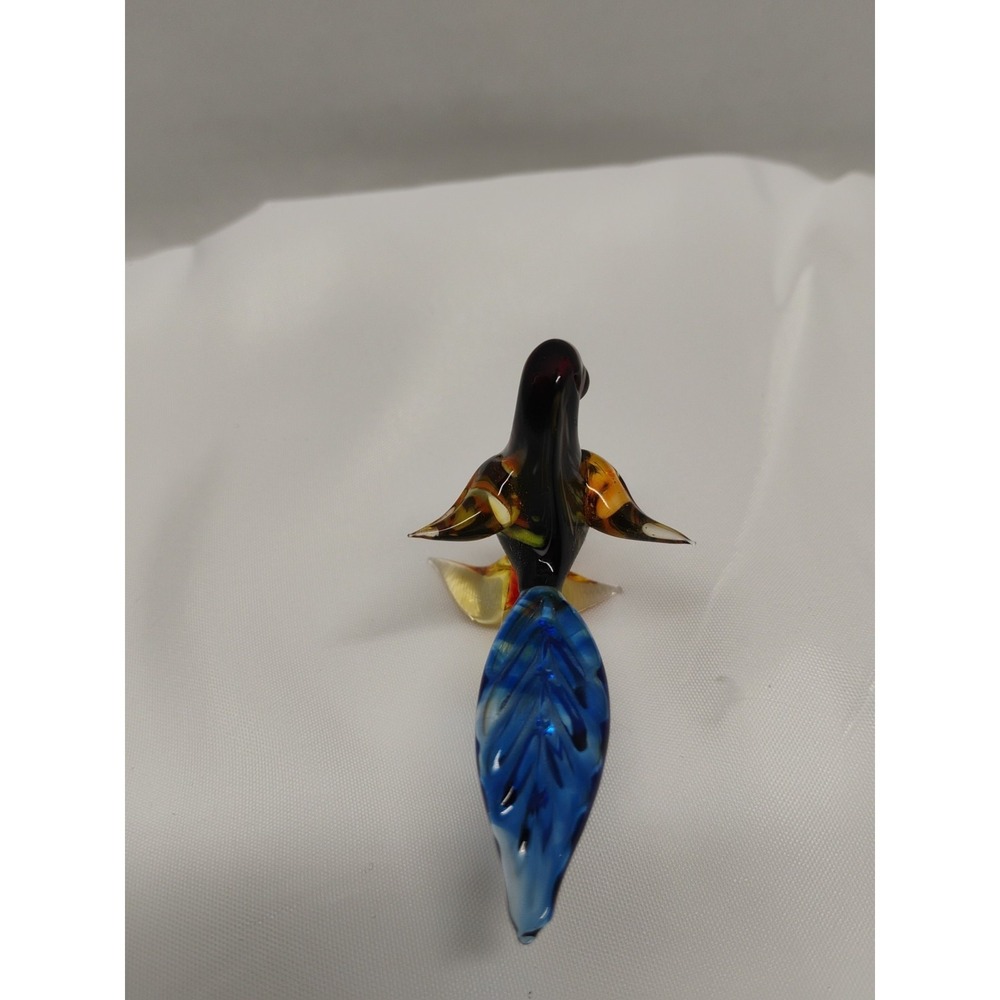 MURANO STYLE HAND BLOWN ART GLASS BIRD FIGURINE VINTAGE - Picture 5 of 7